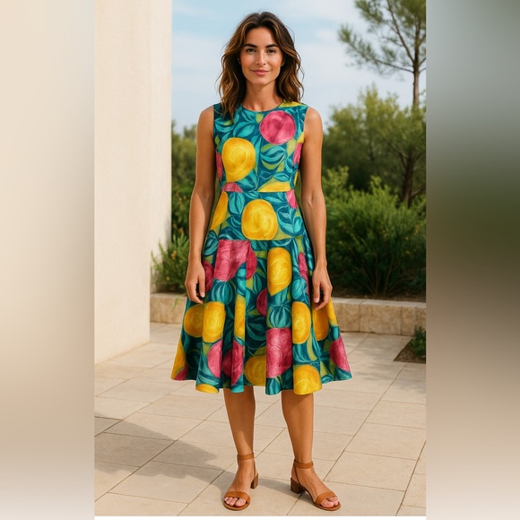 Marni Lemonade Sleeveless Midi Dress - Picture 1 of 16